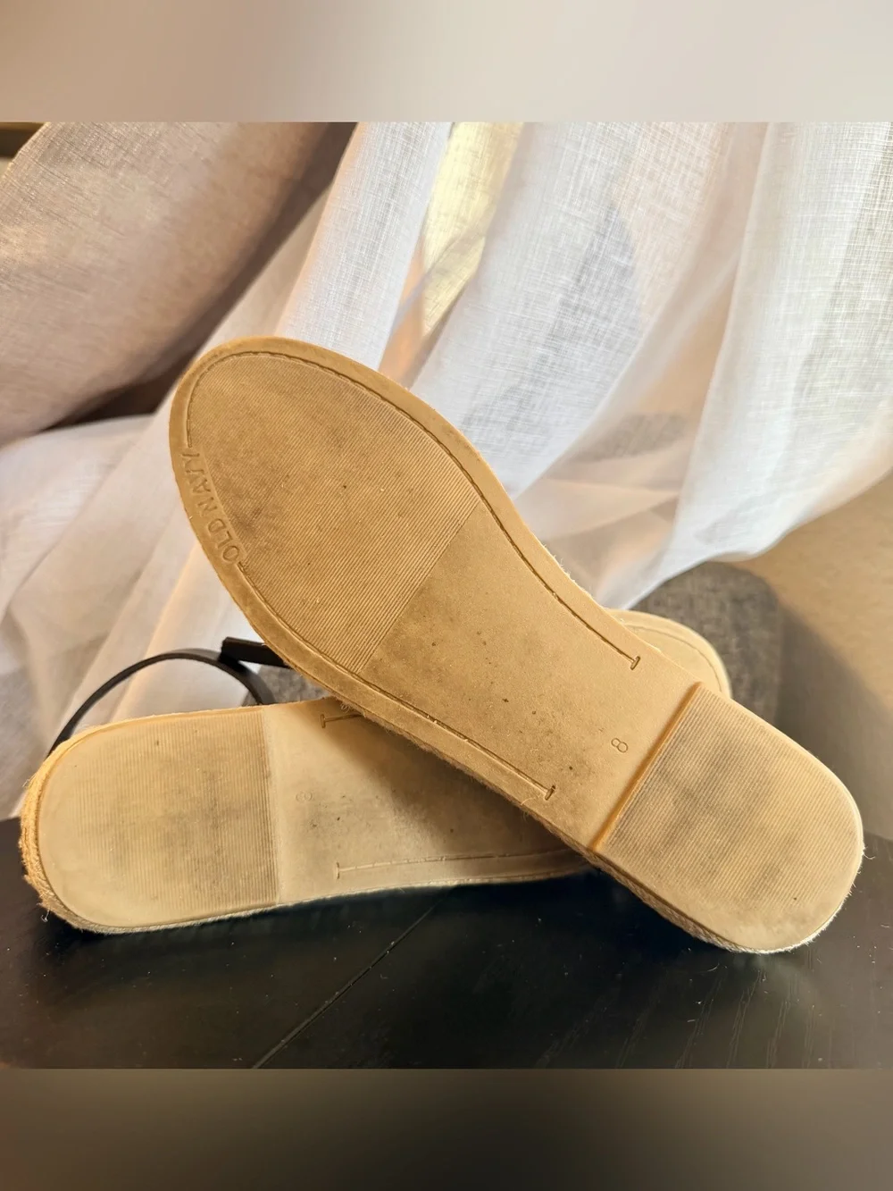 Old Navy Black Espadrille Slingback Flats